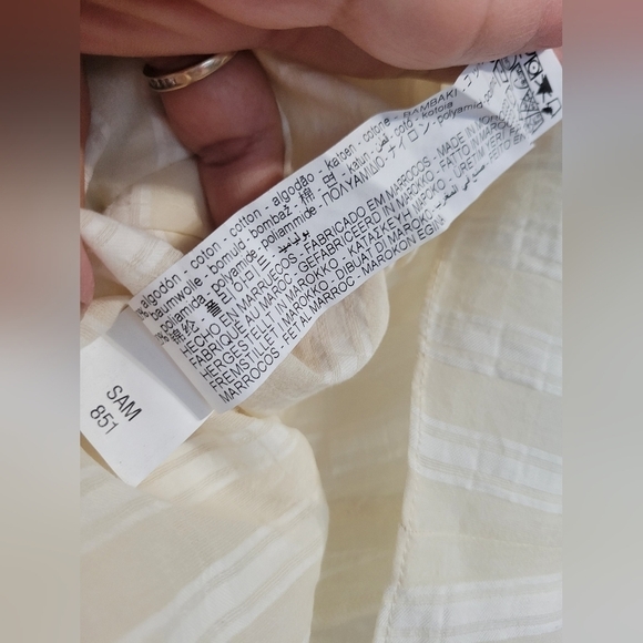 Zara Knotted Stripe Tunic Top Size XL - Picture 6 of 11